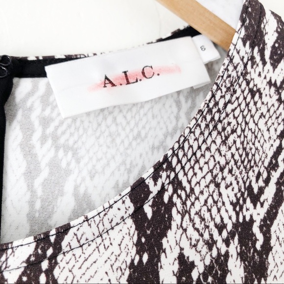 A.L.C. Snakeskin Print Short Sleeve Dress - Picture 7 of 10